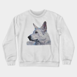 German Shepherd Fine Art Painting Crewneck Sweatshirt